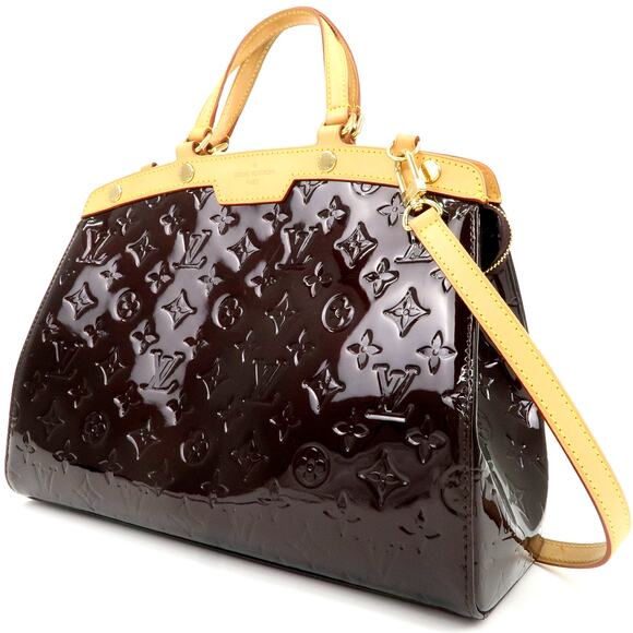 💎✨STUNNING✨💎AUTHENTIC Louis Vuitton Brea MM Vernis 2Way Hand Bag Amarante - Picture 4 of 16